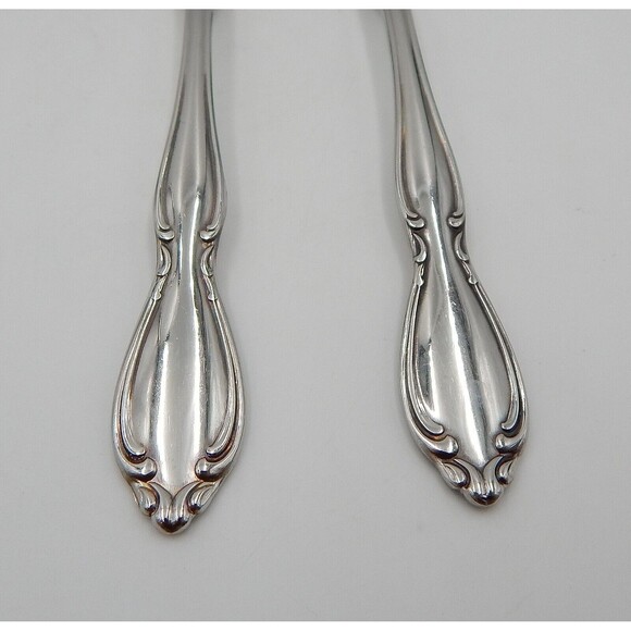 Oneida Strathmore Stainless Teaspoon Dessert Spoon Deluxe Glossy Flatware Set/2 - Picture 4 of 9